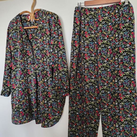 Vintage wild flowers Silky pajama set - Picture 6 of 10